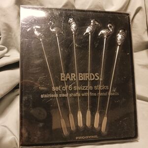 Stainless Steel Bird Swizzle Sticks By Prodyne